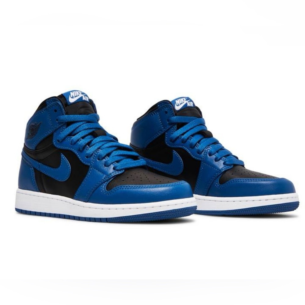 [Youth 7] Nike AIR JORDAN 1 Retro High OG Basketball Shoes Dark Marina Blue